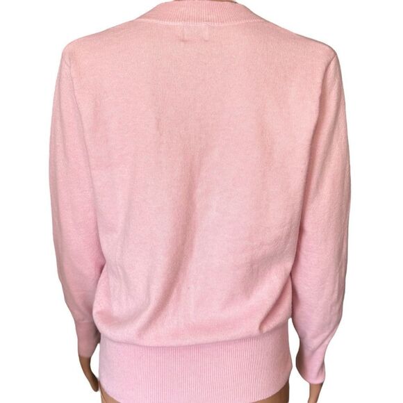 A New Day Heathered Pink Fine Gauge V-neck Sweater - Size Extra Small - Picture 4 of 7